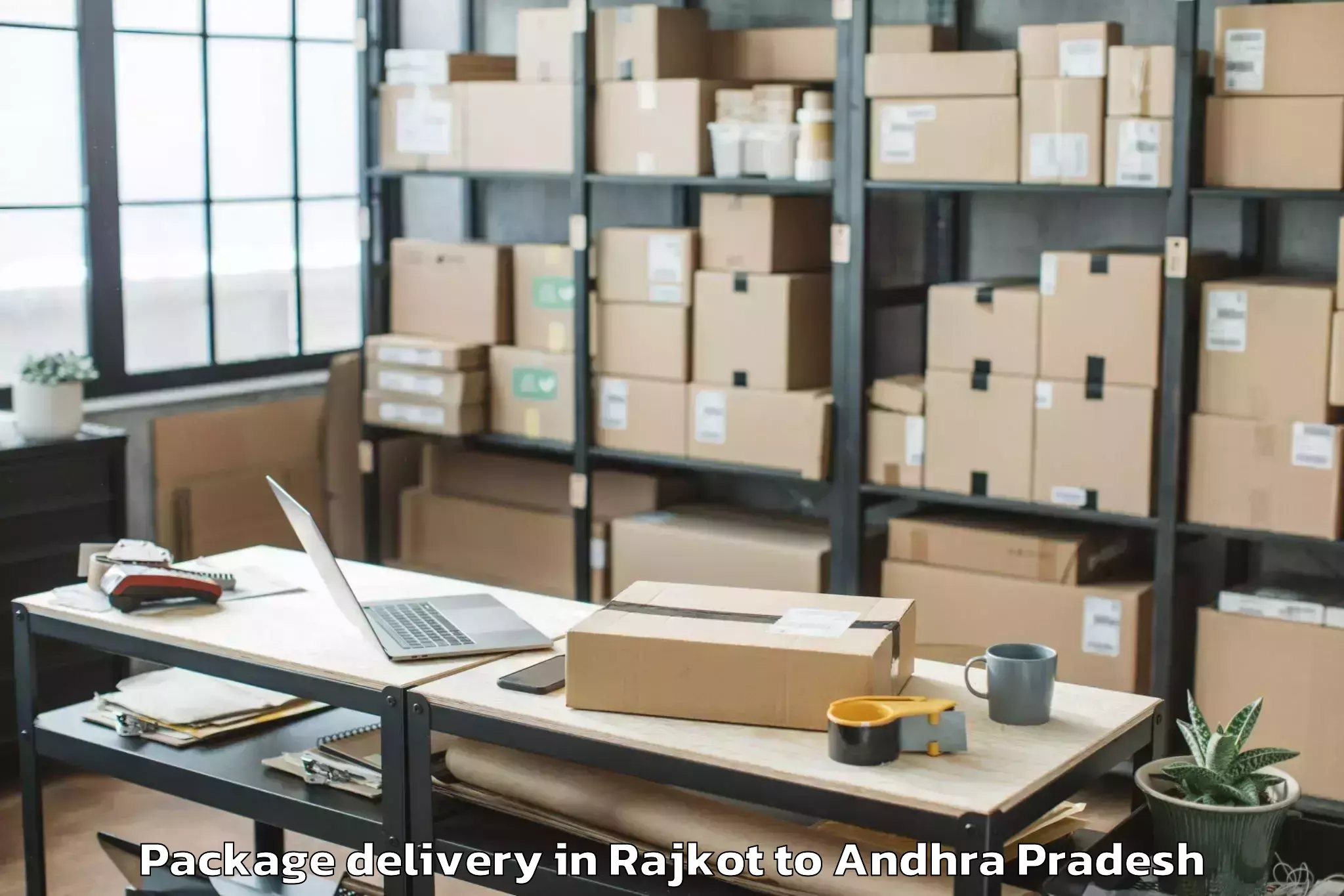 Top Rajkot to Sarvepalli Package Delivery Available